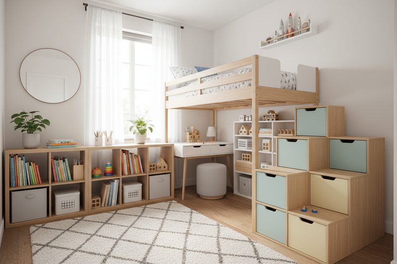 Petite chambre d'enfant : nos solutions gain de place qui fonctionnent