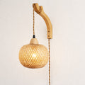 Applique Murale Bambou Design Bras Courbé – Culot E26