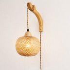 Applique Murale Bambou Design Bras Courbé – Culot E26