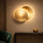 Applique Murale LED Design Lune – Finition Dorée