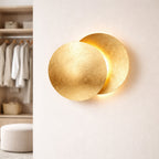 Applique Murale LED Design Lune – Finition Dorée