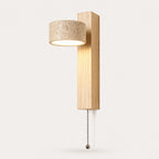 Applique murale en travertin et bois orientable