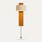 Applique murale en travertin et bois orientable