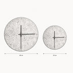Applique murale horloge en travertin LED