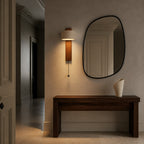 Applique murale en travertin et bois orientable