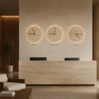 Applique murale horloge en travertin LED