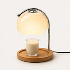 Lampe à poser chauffe-bougie en verre design