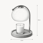 Lampe à poser chauffe-bougie en verre design