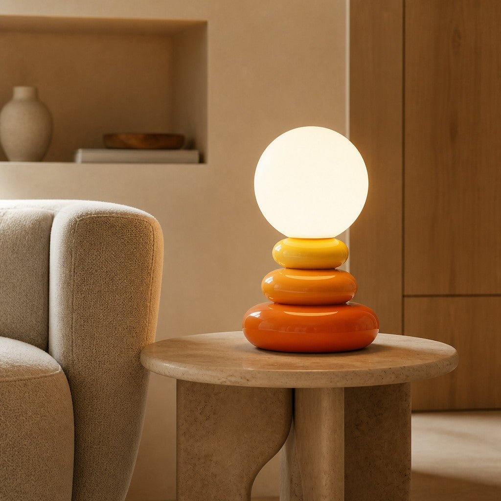 Lampe à poser sculpturale en céramique LED