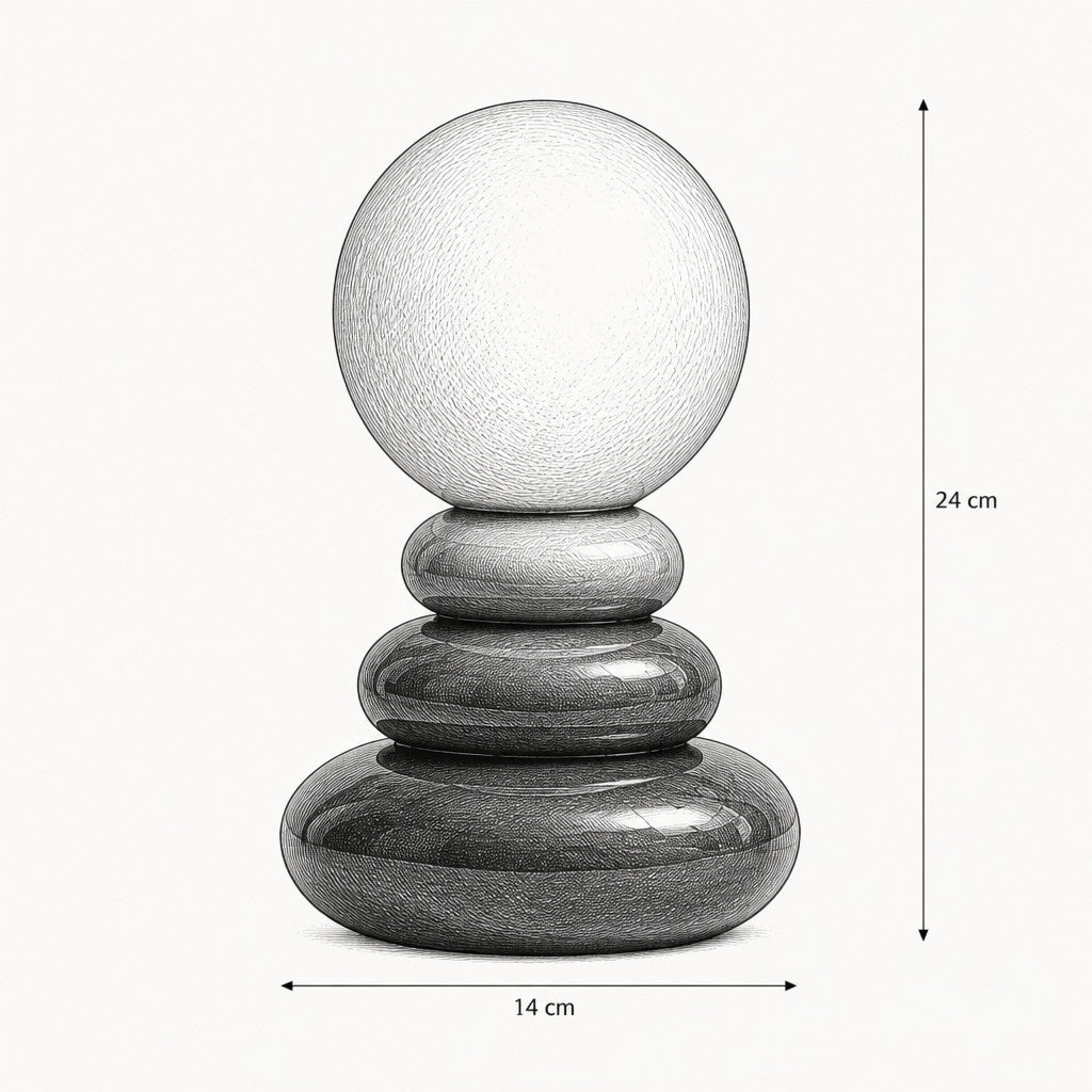 Lampe à poser sculpturale en céramique LED
