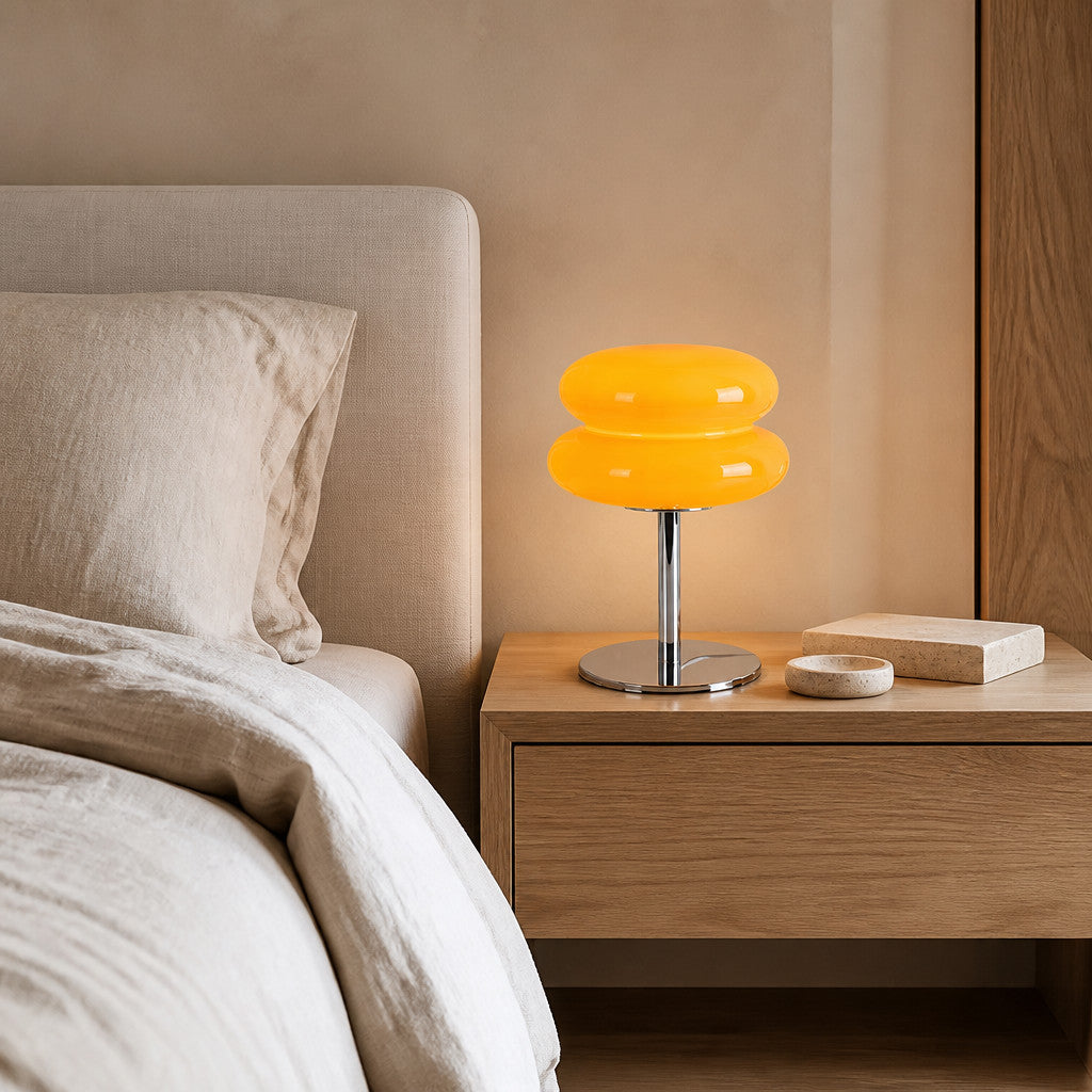 Lampe à poser champignon en verre design