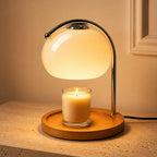 Lampe à poser chauffe-bougie en verre design
