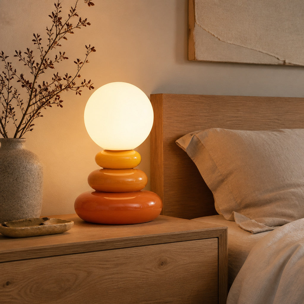 Lampe à poser sculpturale en céramique LED