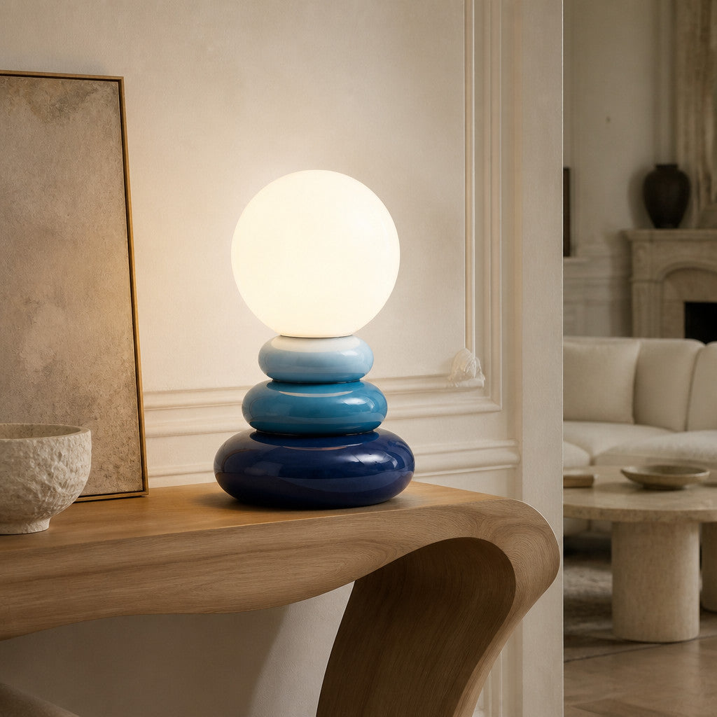 Lampe à poser sculpturale en céramique LED