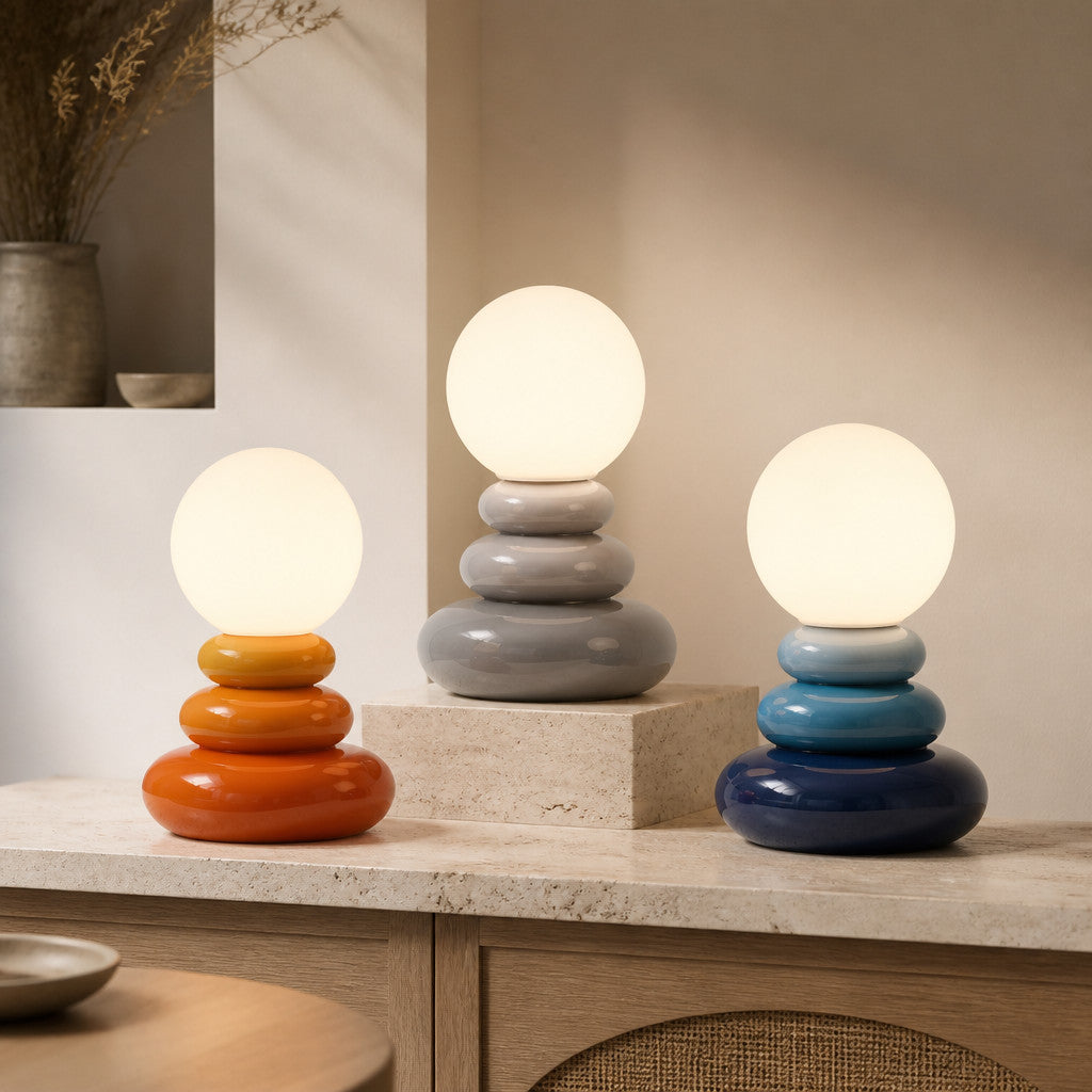 Lampe à poser sculpturale en céramique LED