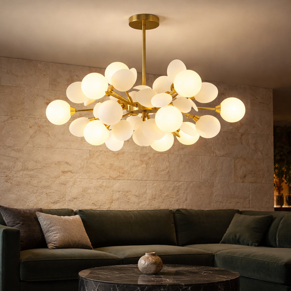 Lustre Suspension Multi-Branches Design Confettis – Sans Ampoule