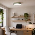 Plafonnier LED Rond Coloré Anneau Bois – Ø30/40/50cm