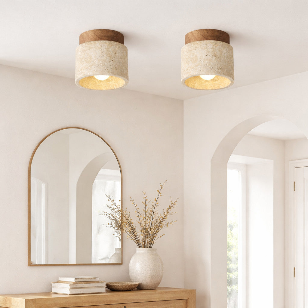 Plafonnier LED Rond Design Tressé – Idéal Salle de Bain