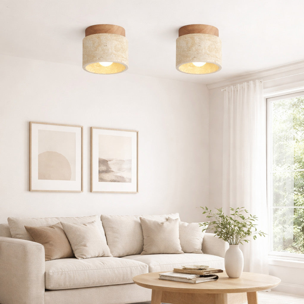 Plafonnier LED Rond Design Tressé – Idéal Salle de Bain