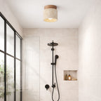 Plafonnier LED Rond Design Tressé – Idéal Salle de Bain