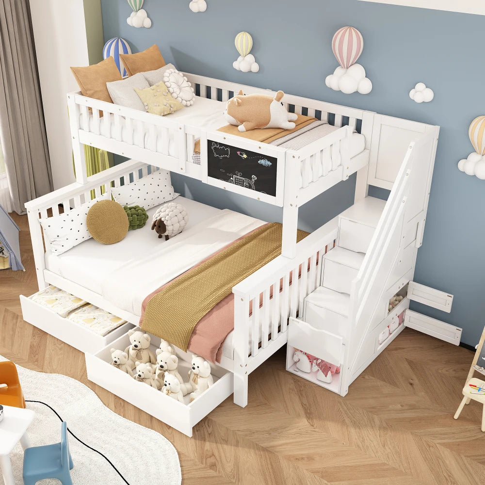 Lit superposé enfant avec rangements « Hector »