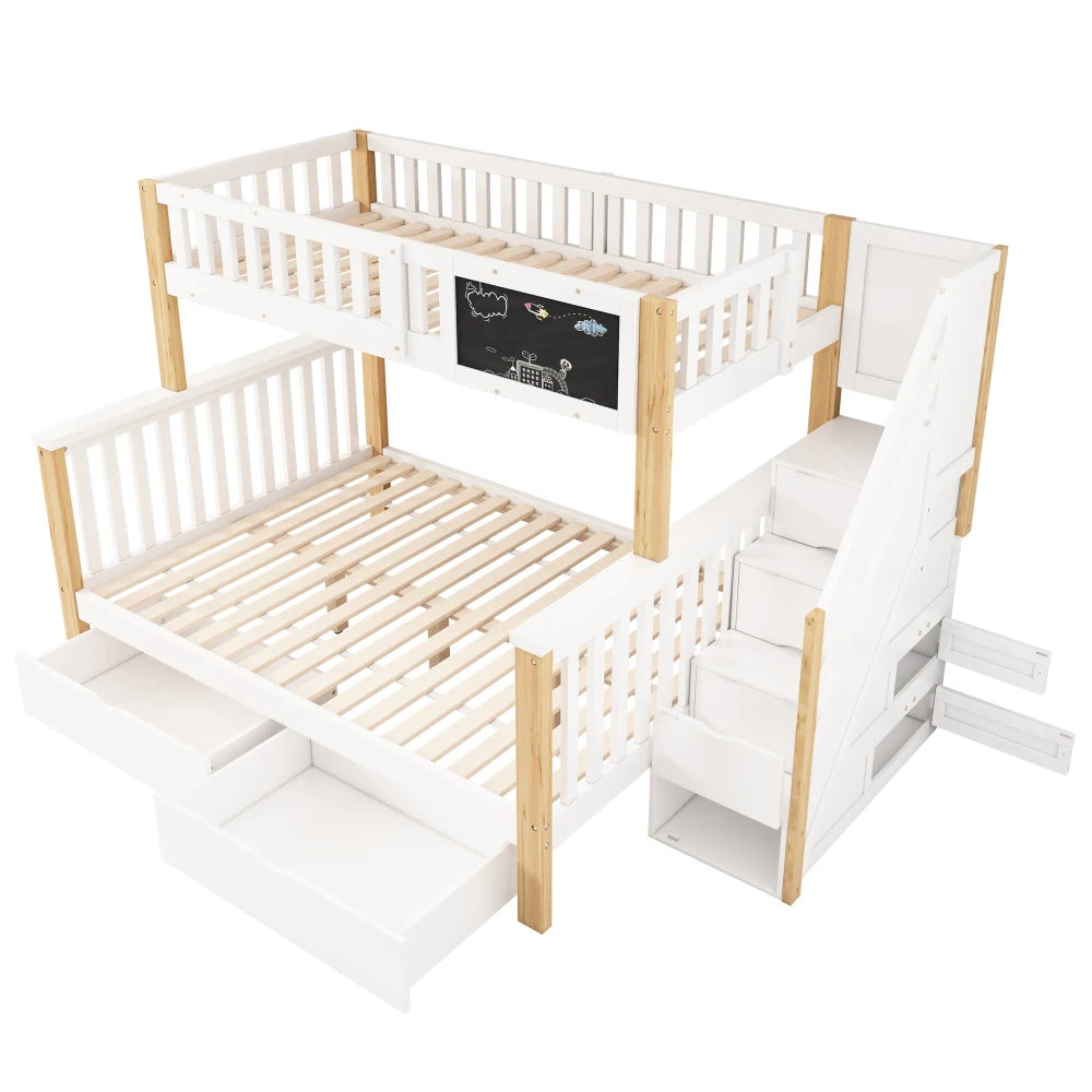 Lit superposé enfant avec rangements « Hector »