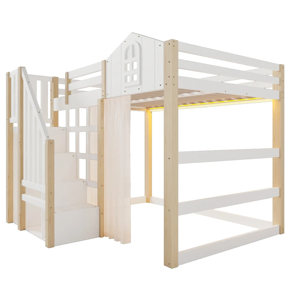 Lit cabane superposé enfant 120x200 « Éden »