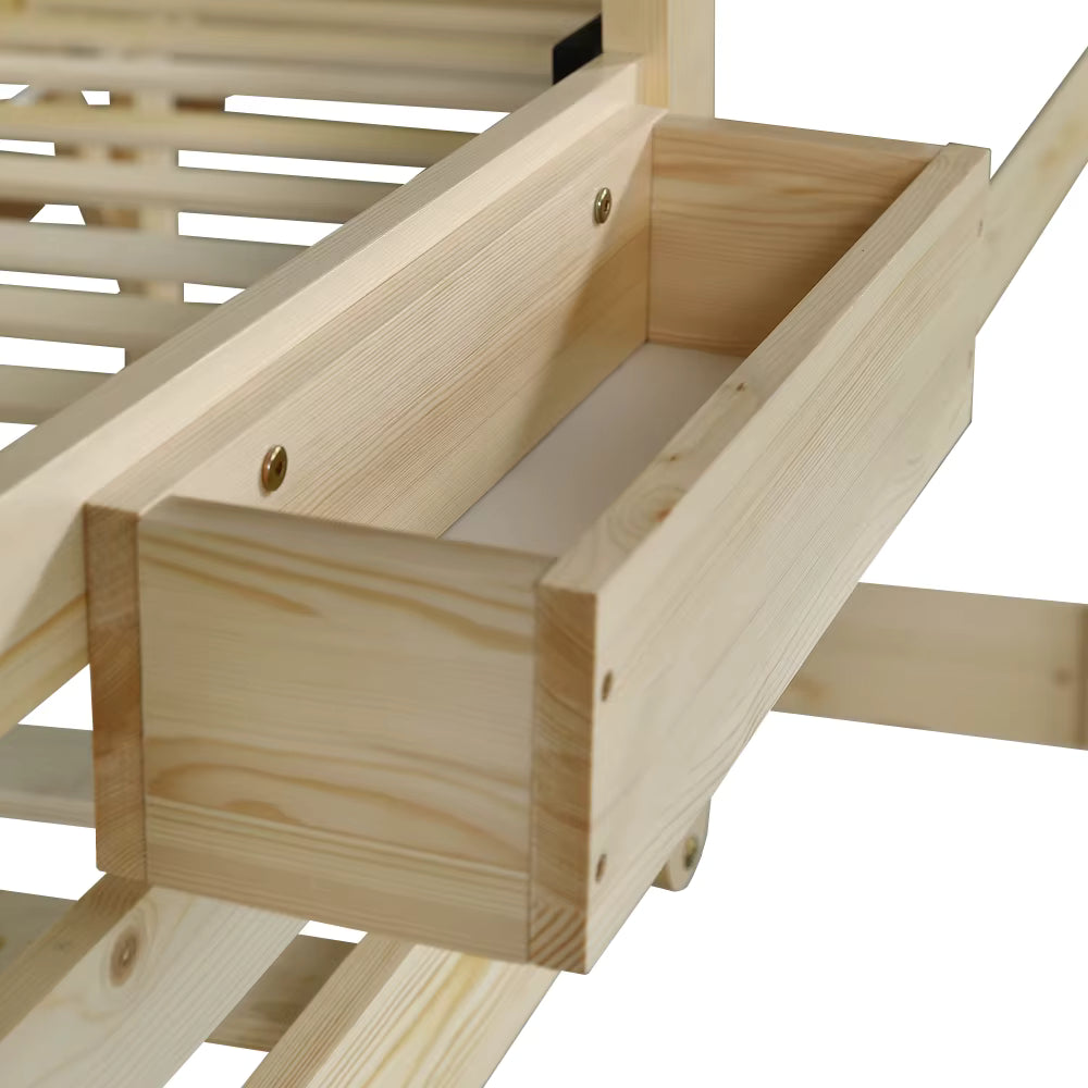 Lit mezzanine enfant avec toboggan 90x200 « Atlas »