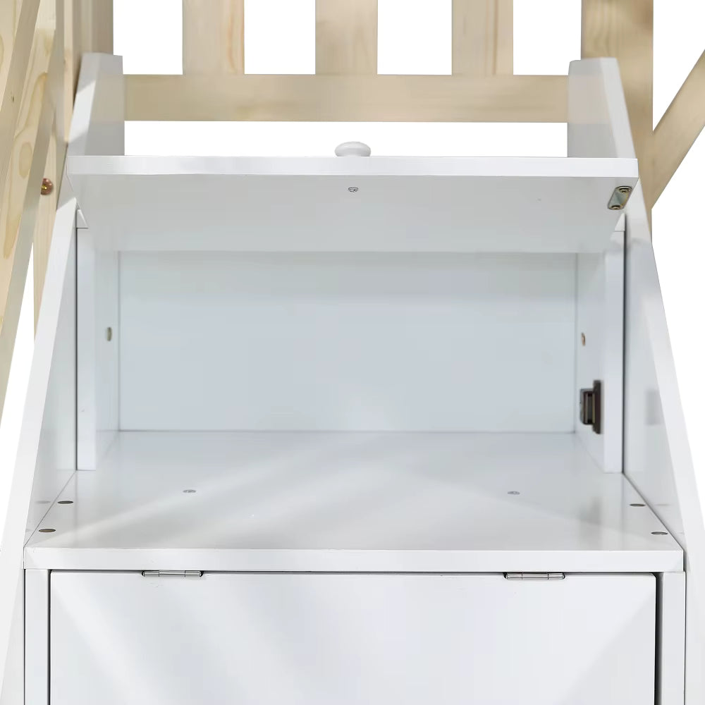 Lit mezzanine enfant avec toboggan 90x200 « Atlas »