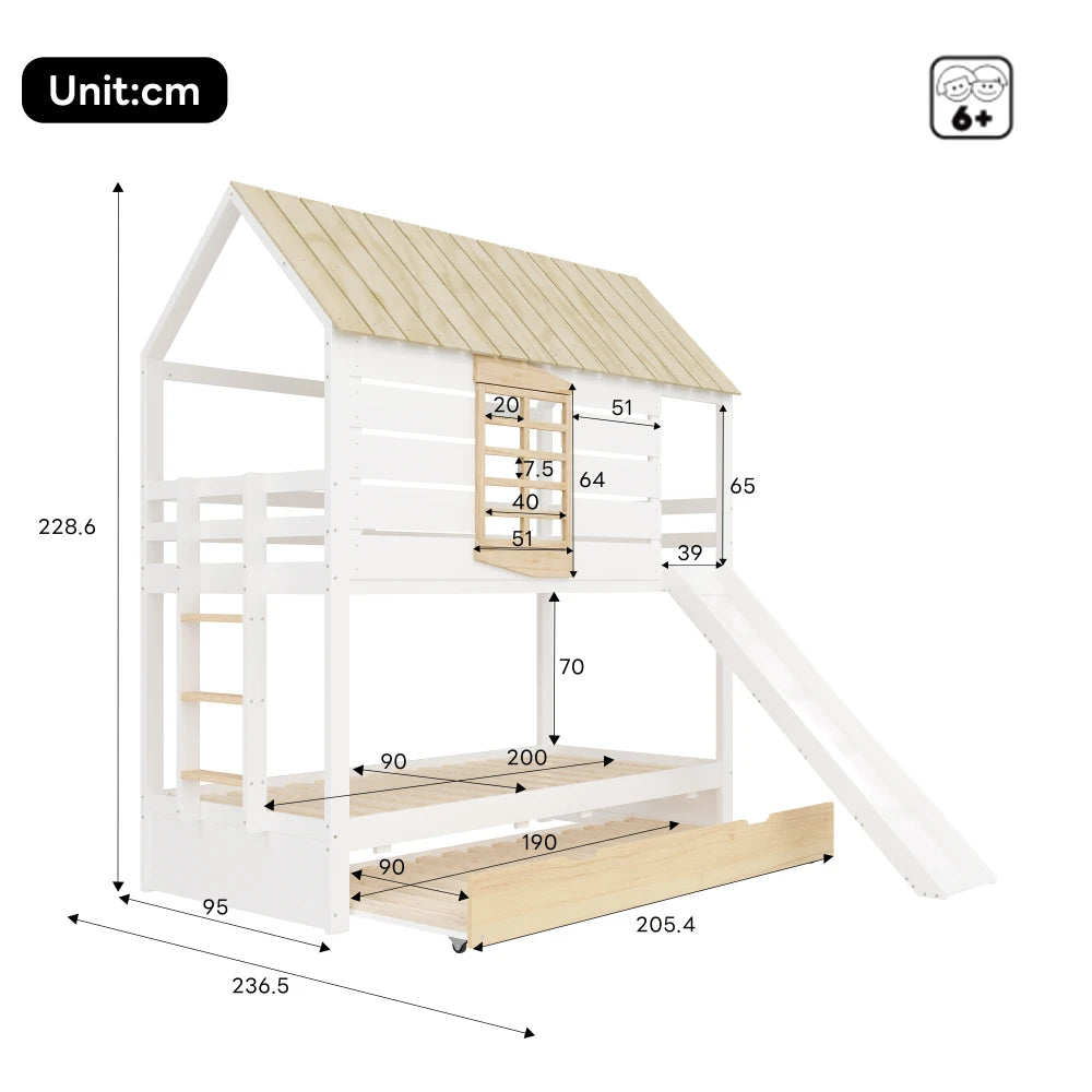 Lit cabane enfant 90x200 « Milo »