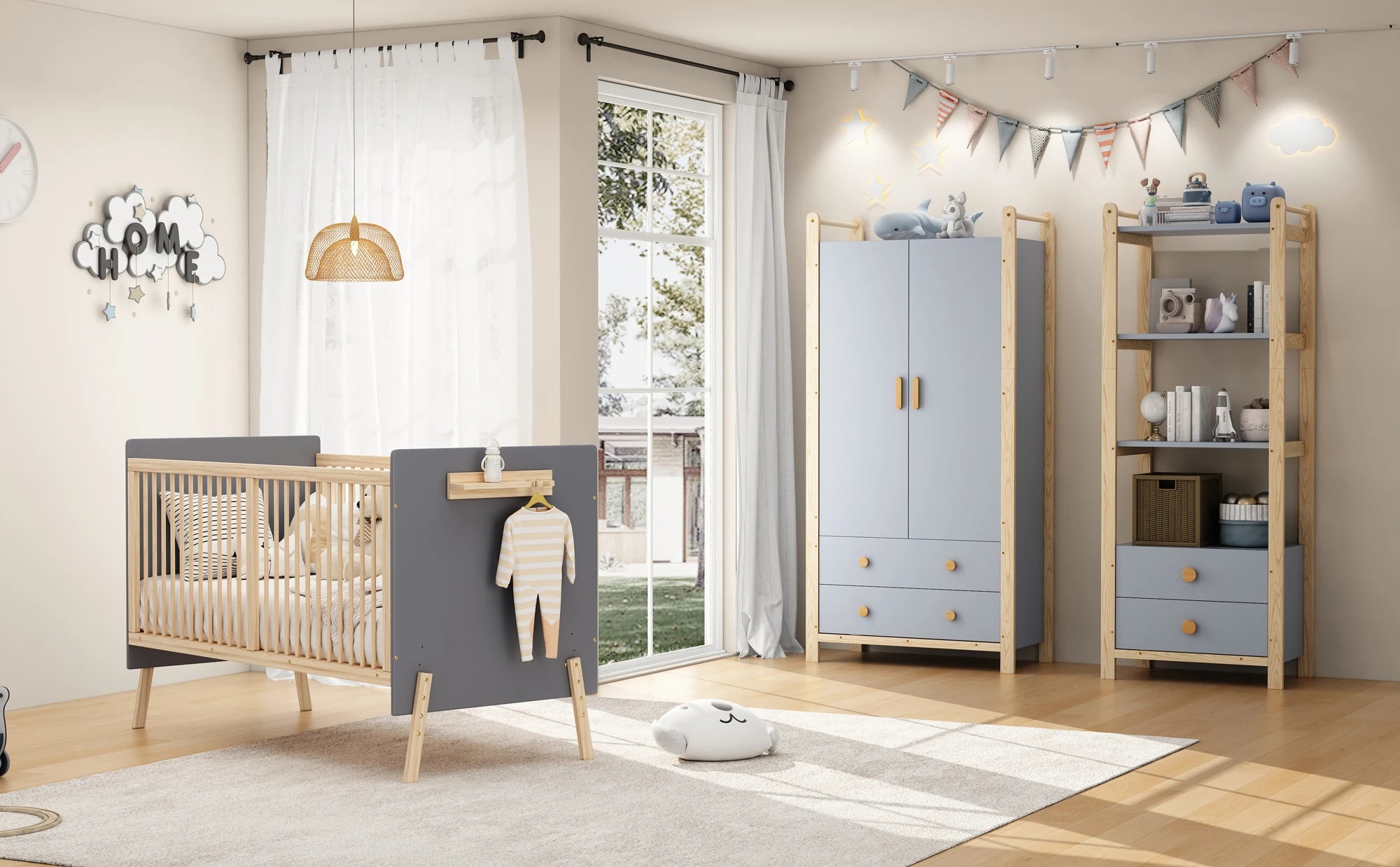 Lit Enfant Évolutif Alba 80x160 à Hauteur Réglable 3 Niveaux