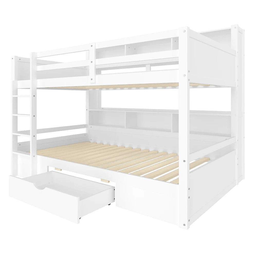 Lit superposé enfant avec rangements 90x200 « Atlas »