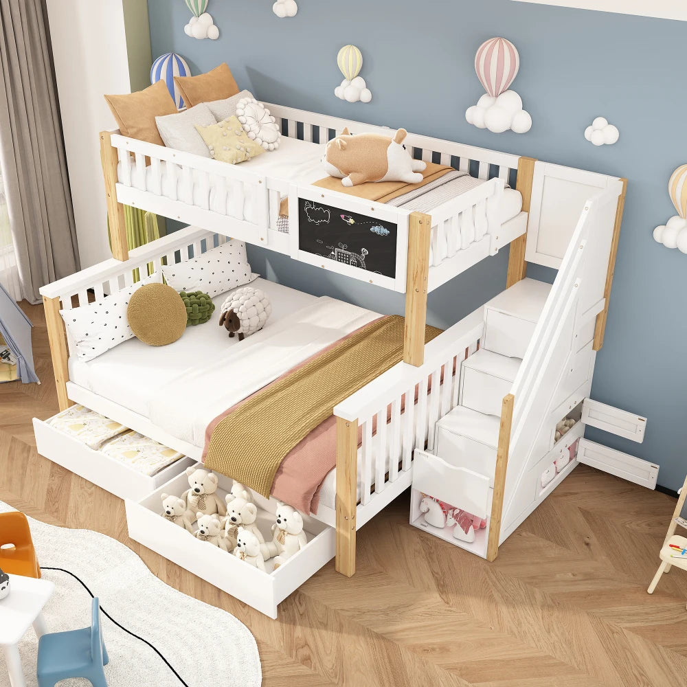 Lit superposé enfant avec rangements « Hector »