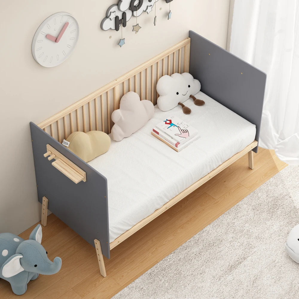 Lit Enfant Évolutif Alba 80x160 à Hauteur Réglable 3 Niveaux