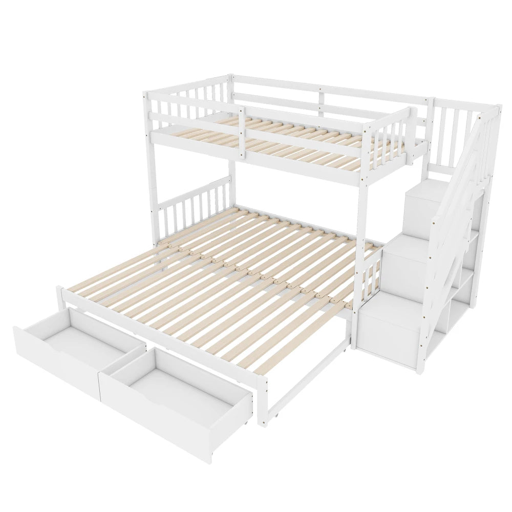 Lit superposé enfant en bois « Milo » – Blanc