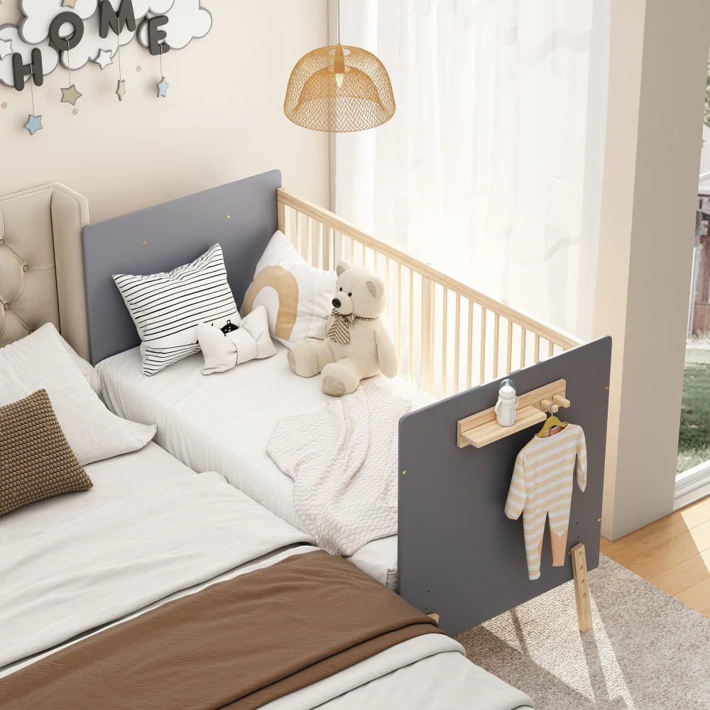 Lit Enfant Évolutif Alba 80x160 à Hauteur Réglable 3 Niveaux