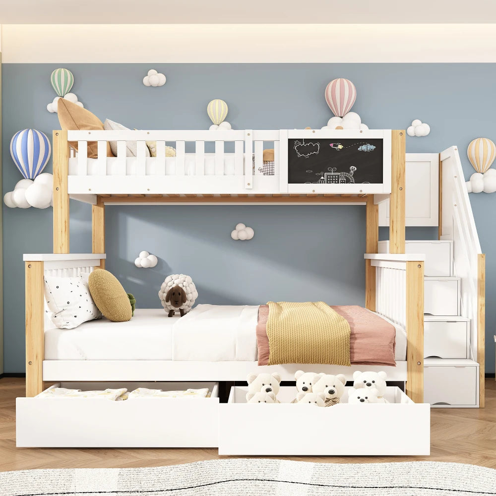 Lit superposé enfant avec rangements « Hector »