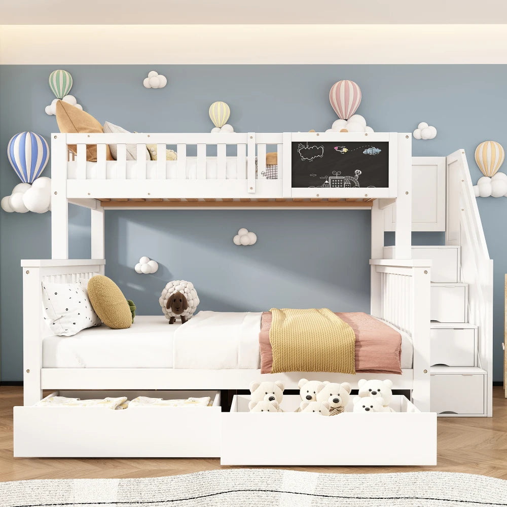 Lit superposé enfant avec rangements « Hector »