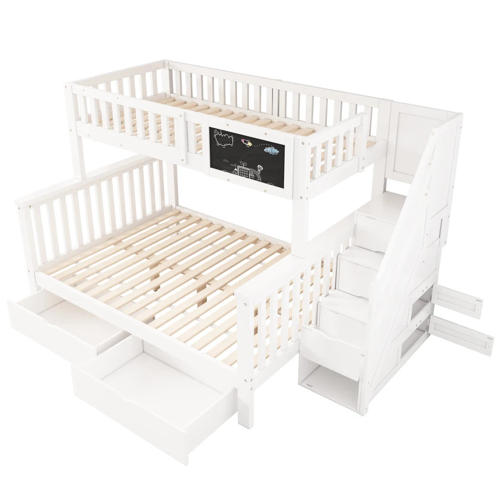 Lit superposé enfant avec rangements « Hector »