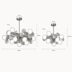 Lustre Suspension Multi-Branches Design Confettis – Sans Ampoule