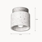 Plafonnier LED Rond Design Travertin – Idéal Salle de Bain