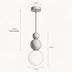 Suspension Luminaire Grappe Boules Travertin – Accent Bois