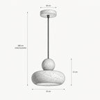 Suspension Luminaire Vintage Travertin – Finition Bois