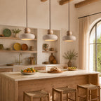 Suspension Luminaire Vintage Travertin – Finition Bois