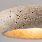 Suspension Luminaire Vintage Travertin – Finition Bois