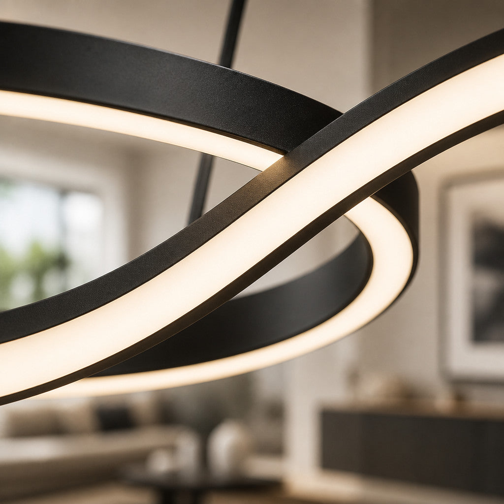 Suspension LED Design Ruban Infini – Variable avec Télécommande