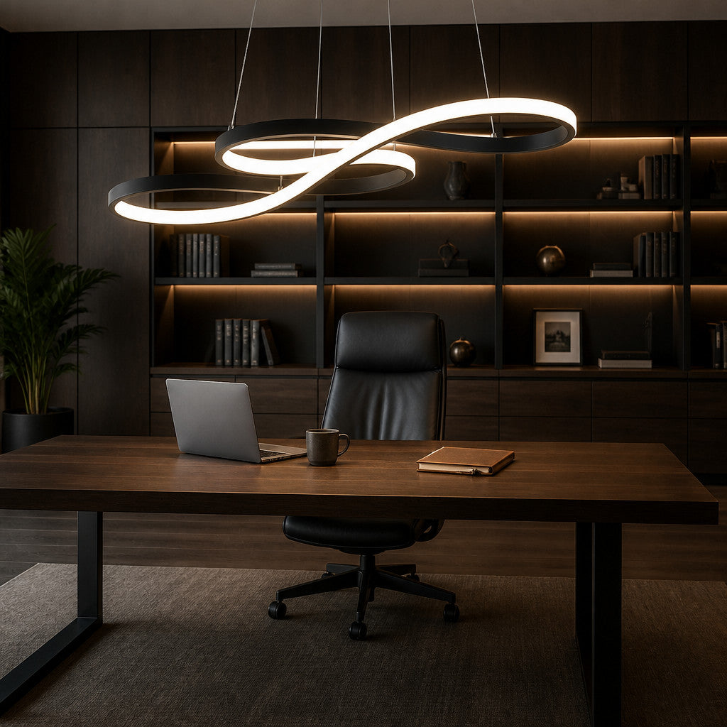 Suspension LED Design Ruban Infini – Variable avec Télécommande