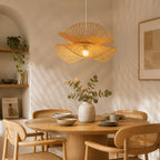 Suspension Luminaire Bambou Design Japonais – Forme Rayonnante