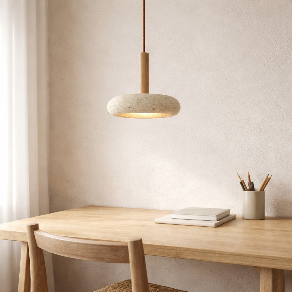 Suspension Luminaire Design Effet Pierre – LED Incluse