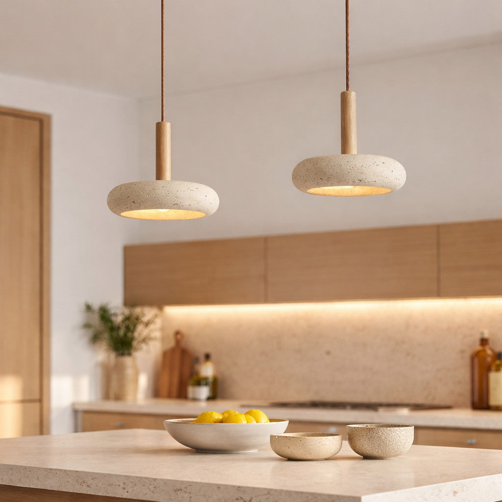 Suspension Luminaire Design Effet Pierre – LED Incluse